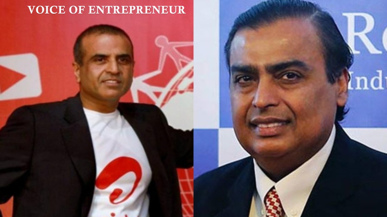 Airtel, led by Sunil Mittal, is gaining ground in the telecom market, challenging Mukesh Ambani’s Reliance Jio